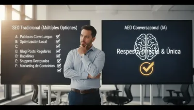Imagen de portada: Del SEO al AEO: La Nueva Estrategia para Ser la Respuesta Favorita de la IA