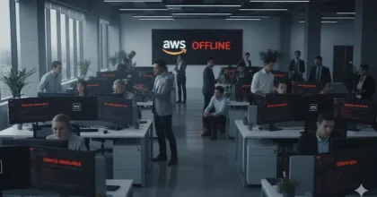 Portada: El Día que Internet se Rompió: La Lección de la Caída de Amazon que Salvará tu Negocio