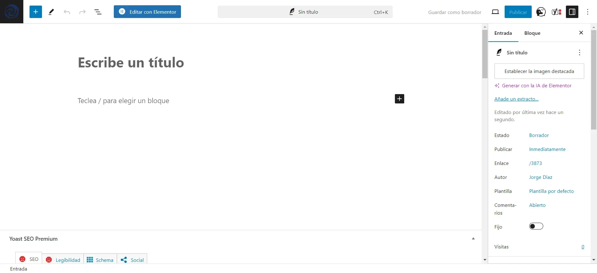 ¿Cómo publicar un artículo en WordPress? - editor de bloques nativo de WordPress