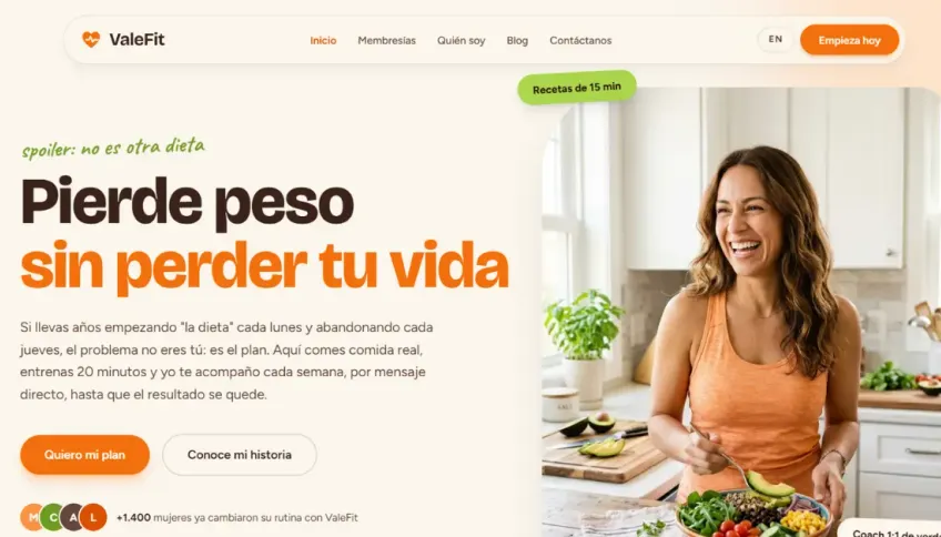Página web para coaches e influencers: tu marca personal que carga al instante